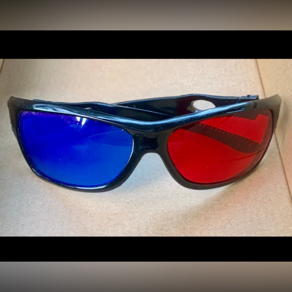 1990s Vtg Adult One Size 3D Movie Image Viewing Glasses